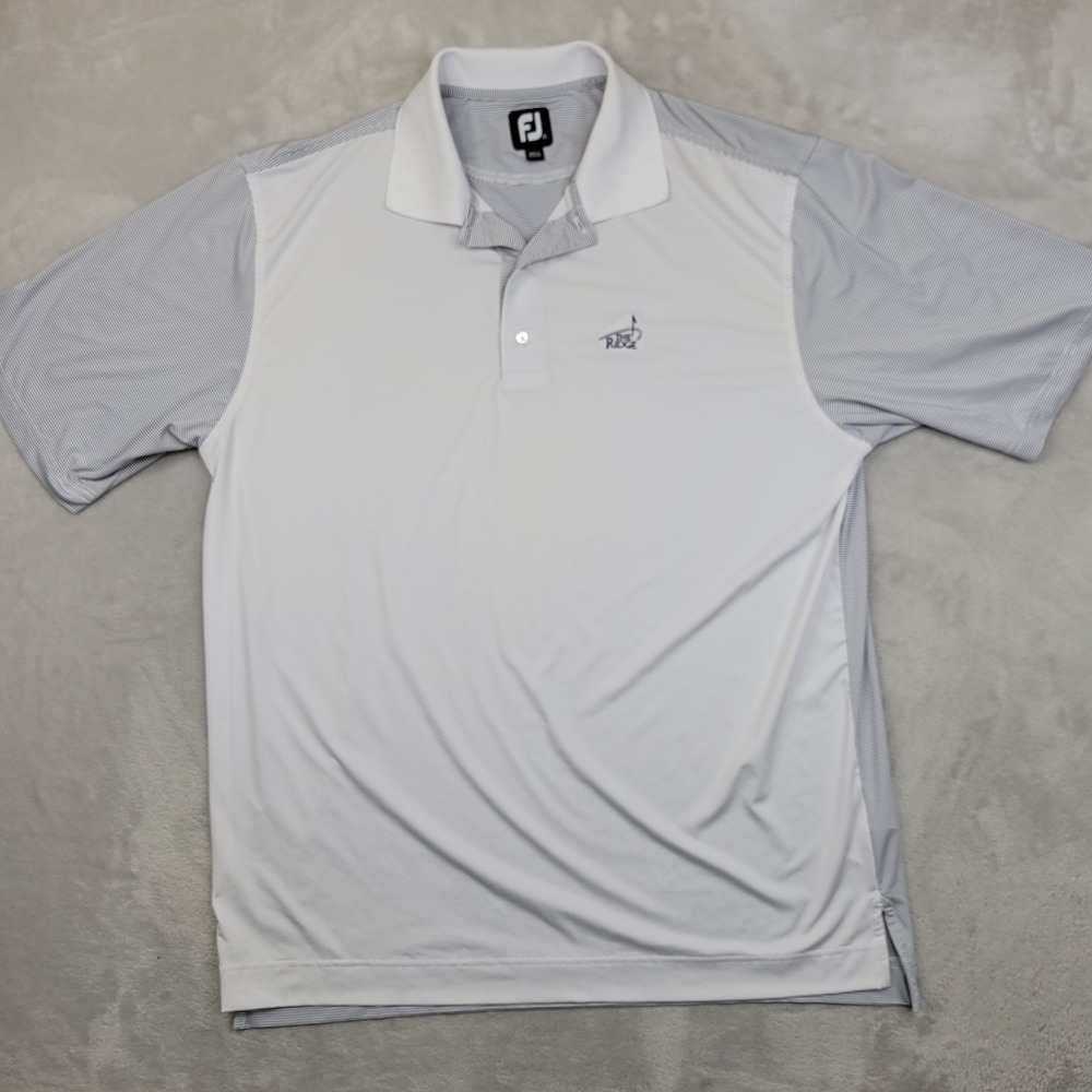 FootJoy Golf Polo Shirt Mens Large Stretch Performance Golfwear FJ Ridge Club